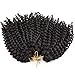 Silike Marlybob Kinky Curl Crochet Hair 8 Inch (3 Bundles/pack) Mali Bob Crochet Braiding Hair Afro Kinky Curl Hair Extension(1#)