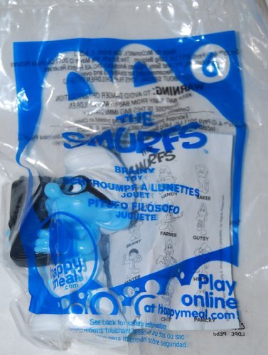McDonalds 2011 Smurfs Movie Brainy Smurf #6