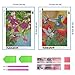 Yomiie 2 Pack 5D DIY Diamond Painting Birds Kit, Hummingbird Embroidery Cross Stitch Craft Arts Full Drill Piant with Diamond Friarbird Gift Idea for Women Home Decor 12x16 inch (30x40 cm)