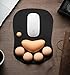 Mouse Pad with Wrist Support Cat Paw Soft Silicone Wrist Rests Wrist Cushion Computer Mouse Pad Mat Desk Decor (Black+Yellow Paw)