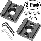 2 Pack Cold Shoe Mount Adapter Cold Shoe Bracket Standard Shoe Type with 1/4" Thread Hole for Camera DSLR Flash Led Light Monitor Video and More