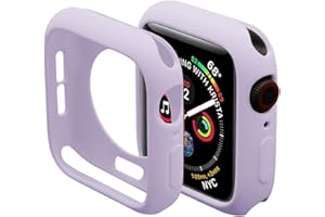 Miimall Compatible Apple Watch Case Series 4 5 6 40mm, Durable Flexible TPU Protective Bumper Cover for Apple Watch Series 6 Series 5 Series 4 40mm Case Purple
