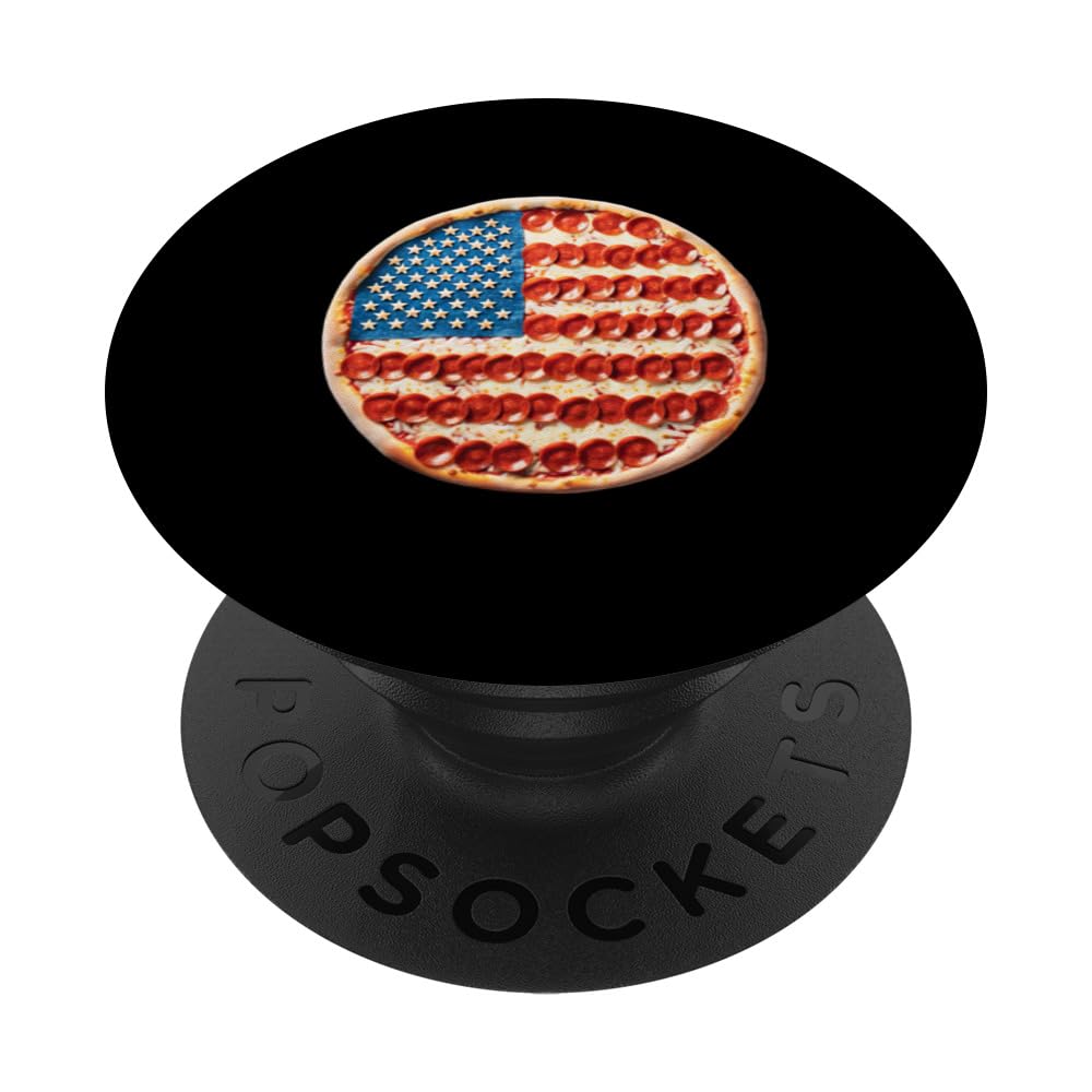 Pizza Patriot Veterans Day Tribute Veteran Day American Flag PopSockets Swappable PopGrip