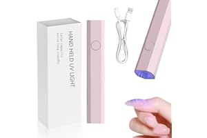 MocareHealth UV Nail Lamp, Mini UV Light for Nails, Handheld NV Light for Gel Nails, Fast Curing, DIY Home Nail Salon, 2 Timing Modes, Ultra Long Standby