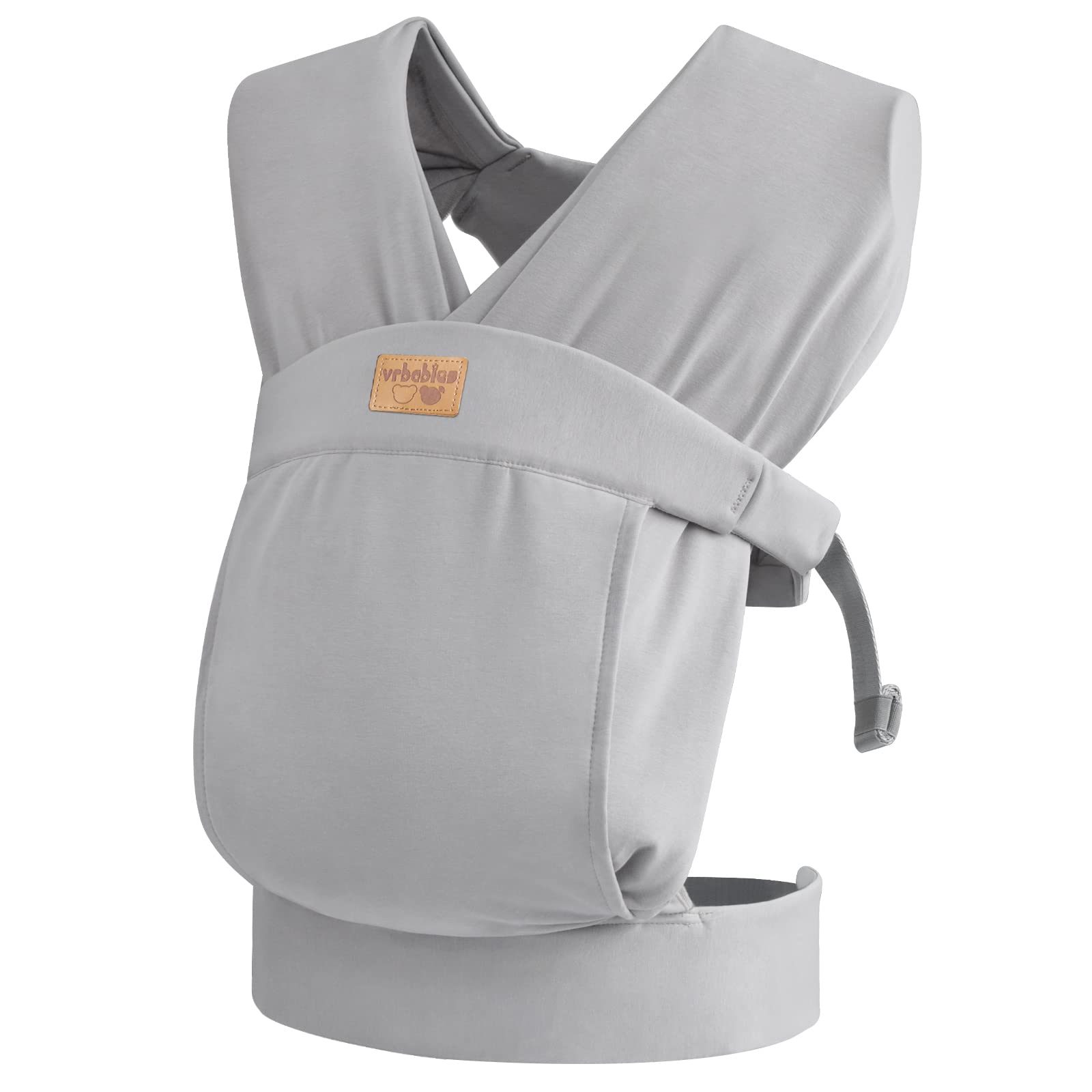 Photo 1 of vrbabies Baby Wraps Carrier Sling, Baby Carrier for Newborns and Toddlers,Skin-Friendly and Soft Front Baby Carrier Wrap Perfect Baby Gifts (Light Grey, Cotton)