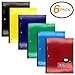Emraw Wireless Notebook 80 Sheets 3 Hole Wide Ruled Meeting Notebook Durable Laminated Cover Reversible Assorted Color Double Sided Paper Small Notebook (6-Pack)