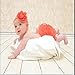 Evelin LEE Baby Photo Prop Infant Lovely Costume Tutu Dress Flower Headband Set Red