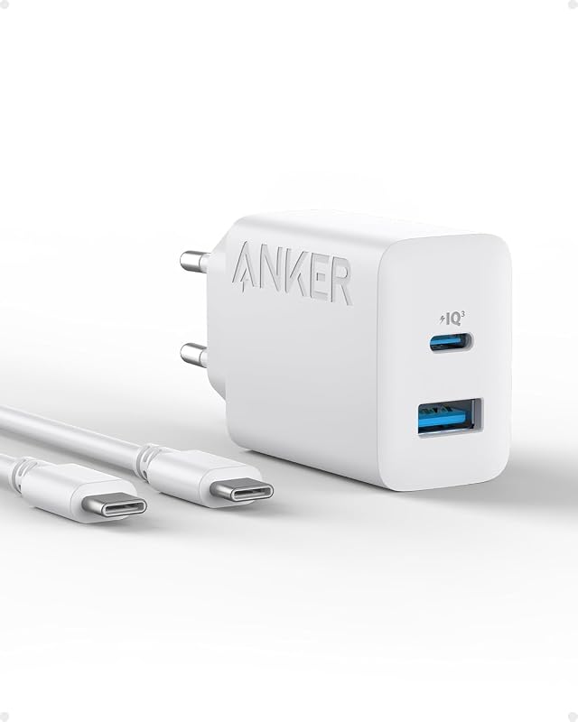 Cargador iPhone Carga Rapida USB C 20W con 2 Puertos