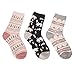 Dosoni Womens Girl Cartoon Animal Patterned Novelty Cute Casual Crew Socks Pack of 3 (Animal/Tree)