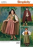 Simplicity 1771 Misses' and Men's Costume A (8 -18 / XS -XL)