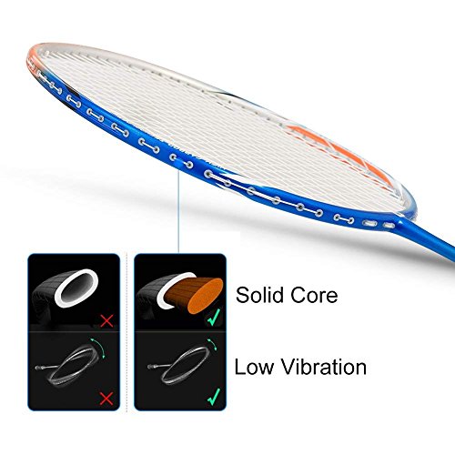 WHIZZ A730 High Modulus Graphite Professional Badminton Racket for Amateur/Intermediate / Club Players (Orange+Blue)