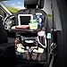 DRIVIM Car Backseat Organizer, Multifunctional Premium PU Leather Travel Car Organizer for Kids with Foldable Tray, iPad Phone Umbrella Bag, Tissue Box, 3 Mesh Bags, 1 Large Bag 4-USB Port (Black)