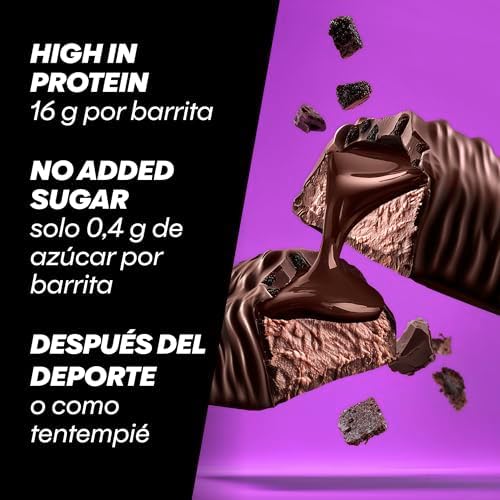 Barritas de Proteína - Soft Core - Dark Chocolate Brownie - 12x48 g - Barrita Proteica Alta en Proteínas y Baja en Azúcar