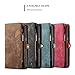 Galaxy Note 8 Case,AKHVRS Handmade Premium Cowhide Leather Wallet Case,Zipper Wallet Case [Magnetic Closure]Detachable Magnetic Case & Card Slots for Samsung Galaxy Note 8 - Black