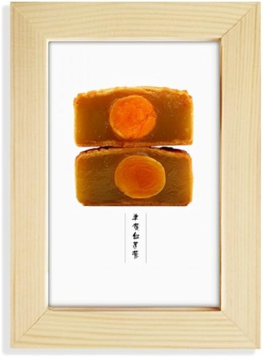 Diythinker Lotus Moon Cake Mid Autumn Festival Desktop Wooden Photo Frame Picture Art Painting 5x7 Inch Amazon Ca Home Kitchen