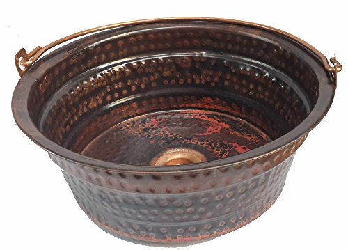 Egypt gift shops Lacquered Vessel Copper Bathroom Bucket Sink