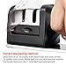 Nicekitchen Kitchen Straight and Serrated knives 2 stage Manual chef Knife Sharpener, with Diomand Abrasives, Black