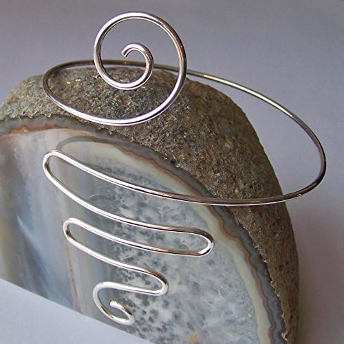 Upper Arm Bracelet - Dramatic Cleopatra Swirl Armlet - Armband - Upper Arm Cuff - Arm Band - in Gold Silver Copper or Bronze