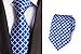 MINDENG Tartan Wool Tie Blue Check Business Men's Silk Neckties Leisure Ties