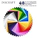 Inscraft 48 Sheets Premium Permanent Self Adhesive Vinyl Sheets, 12
