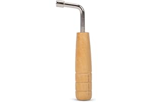 NewGtuizi Autoharp Tuning Wrench with Wood Handle L-Shape Hex Metal Autoharp Tuning Tool Professional Non-Slip Portable Repla