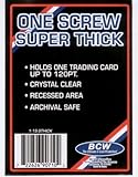 10 (Ten) BCW 1 Screw Super Thick Card Holder - 120 Pt. (Lot of 10 - 10 Pack) Jersey or Memorabilia Trading Card Screwdown
