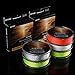 Goture 8 Strands Braided Fly Backing Fishing Line for Trout Bass Pike in The Saltwater Freshwater 20lb 30lb 109yd Orange White Yellow White/Black Yellow/Black