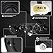 Autozensation Compatible with 1993-1997 Toyota Corolla, Left + Right Pair Headlamps Assembly, LED Chrome Housing Clear Lens Projector Headlights