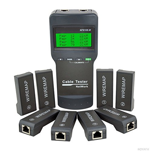 Nf-8108-m Multifunction Network LAN Phone Cable Tester Meter Cat5 Rj45 Mapper 8 Pc Far End Test