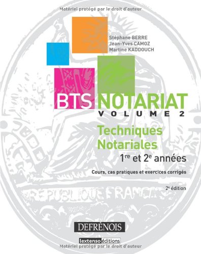 BTS notariat, techniques notariales