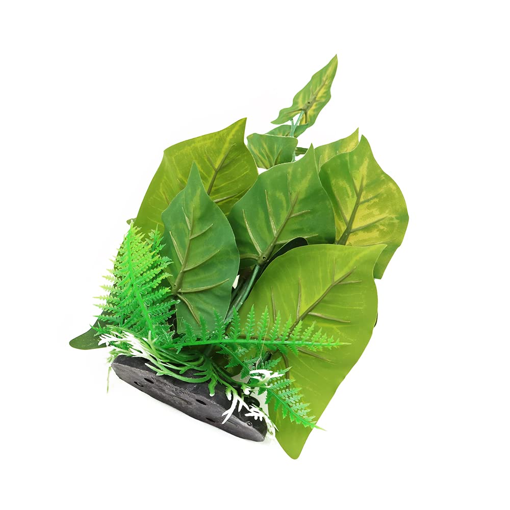 ANCLLO 1 Pcs Aquarium Plants Fish Tank Decorations 24cm Small Size Plastic Home Artificial Plant Goldfish Waterscape Fish Hides Snake Tank/Reptiles Plants