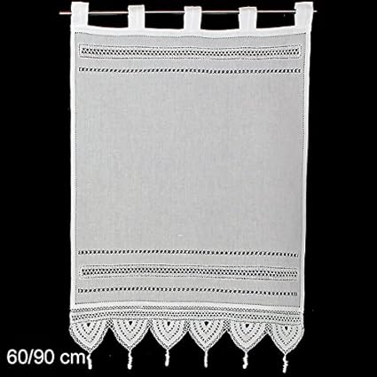 Fensterdeko Gardine Hossner | 120x60 cm H/B | weiß | 100 % Baumwolle