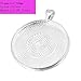 AKOAK 20 Pieces 35mm Diameter Shimmering Silver Round Pendant Trays Pendant Blanks Cameo Bezel Cabochon Settings for Photo Charm or Cabochon