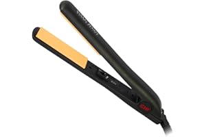 CHI Original Ceramic Flat Iron, Straightener For A Smooth Finish, Ceramic Floating Plates, Quick Heat Up, Analog On/Off Switch, 1" Black