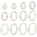 Finrezio 24-30Pairs Hoop Earrings Set Big Circle Earring Gold/Silver Tone Fashion Jewelry for Women Girls, Dia 2-7.5cm (A:24pairs)