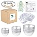Duzcli 12 Sets DIY Metal Bath Bomb Mold with 24 Pieces 3 Sizes,100 Packs 6 X 6 inch Shrink Wrap Bags,2 Pieces Gift Bags for Crafting your Own Fizzles(Instructions Included)