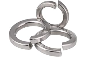 ZAYI M10 Stainless Steel Spring Lock Washers, 10mm ID, 16mm OD,18-8 (304) Stainless Steel, Split Lock Washers for M10 Screw Bolts 100pcs (M10)