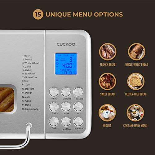 CUCKOO CBMAAB101S MultiFunctional Bread Maker 1 lb., 1.5 lb., & 2