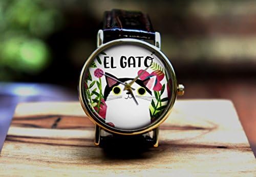 CAT watch best gift watch ladies watch gift watch man's watch bridesmaid gift leather watch neutral watch couple watch memorial watch wedding watch custom watch unique watch