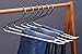 J.S. Hanger Open Ended Anti-rust Metal Pants Hangers with Non-slip Rubber Coating, 20-Pack