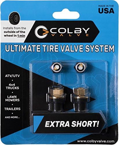Orange Cycle Parts Extra Short Ultimate Tire Wheel Valve Stem Replacement System for Sandard Wheel Openings 2-Pack by Colby CV-PV3