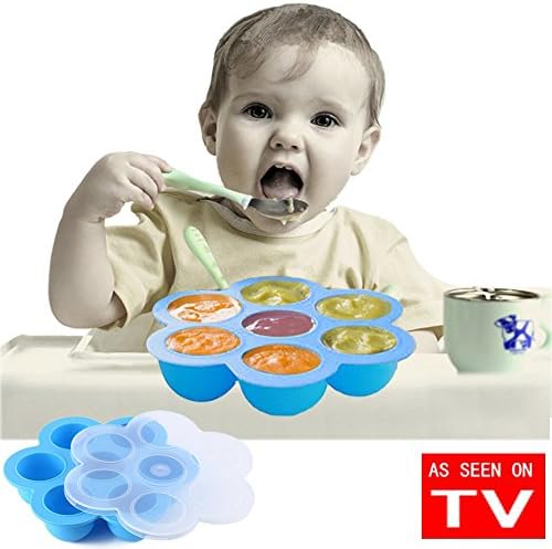 Silicone Egg Bites Molds for Instant Pot Accessories,Food Freezer Trays Ice Cube Trays Silicone Food Storage Containers With Lid,Fits Instant Pot 5,6,8 qt Pressure Cooker,As Seen On TV