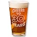 Shop4Ever Cheers To 30 Years Laser Permanently Engraved Beer 16 oz. Pint Glass ~ Unique Gift for 30th Birthday ~ Funny Drinking Tumbler Cup ~ (1-Beer Pint Glass)