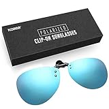 Kollea Polarized Clip-on Flip Up Metal Clip Sunglasses Lens W UV Protection for Driving Fishing Cycling - Blue
