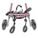 Walkin' Wheels Small Dog Wheelchair, Lightweight Dog Wheelchair for Back Legs, 11-14 lbs, for 3-6 inches Leg Height - Pink