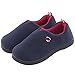 Women's Comfort Polar Fleece Slip on Slippers Color Block Memory Foam House Loafers Shoes w/ Indoor, Outdoor Sole