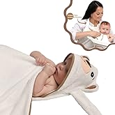 Snoodlebear Hands-Free Rayon Bamboo Hooded Baby Towel Extra Large for Boys and Girls Organic Rayon Bamboo Soft Baby Towel Newborn Essentials Gift Toddlers Set