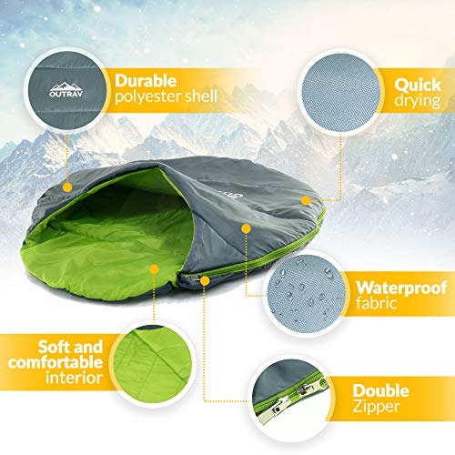 image for Outrav Dog Sleeping Bag - Camping Dog Bed - Extra Durable Waterproof D