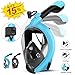 HENGBIRD Snorkel Mask, 2019 Upgraded Foldable Full Face Snorkeling Mask 180° Panoramic View Easy Breathing, Anti -Foggy Anti-Leak for Adult and Kids