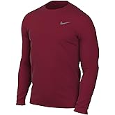Nike Men's Team Legend Long Sleeve Tee Shirt (4X-Large, Crimson)